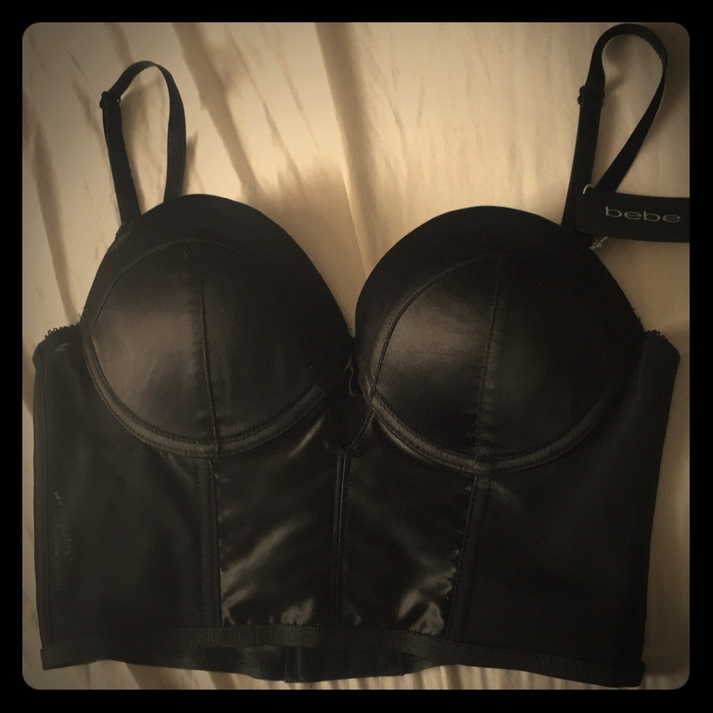 Bebe Madonna black corset bra sexy top